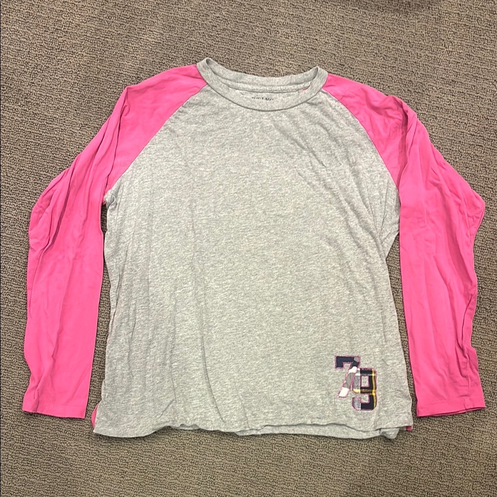 Pink and Gray Long Sleeve Shirt - women’s large
